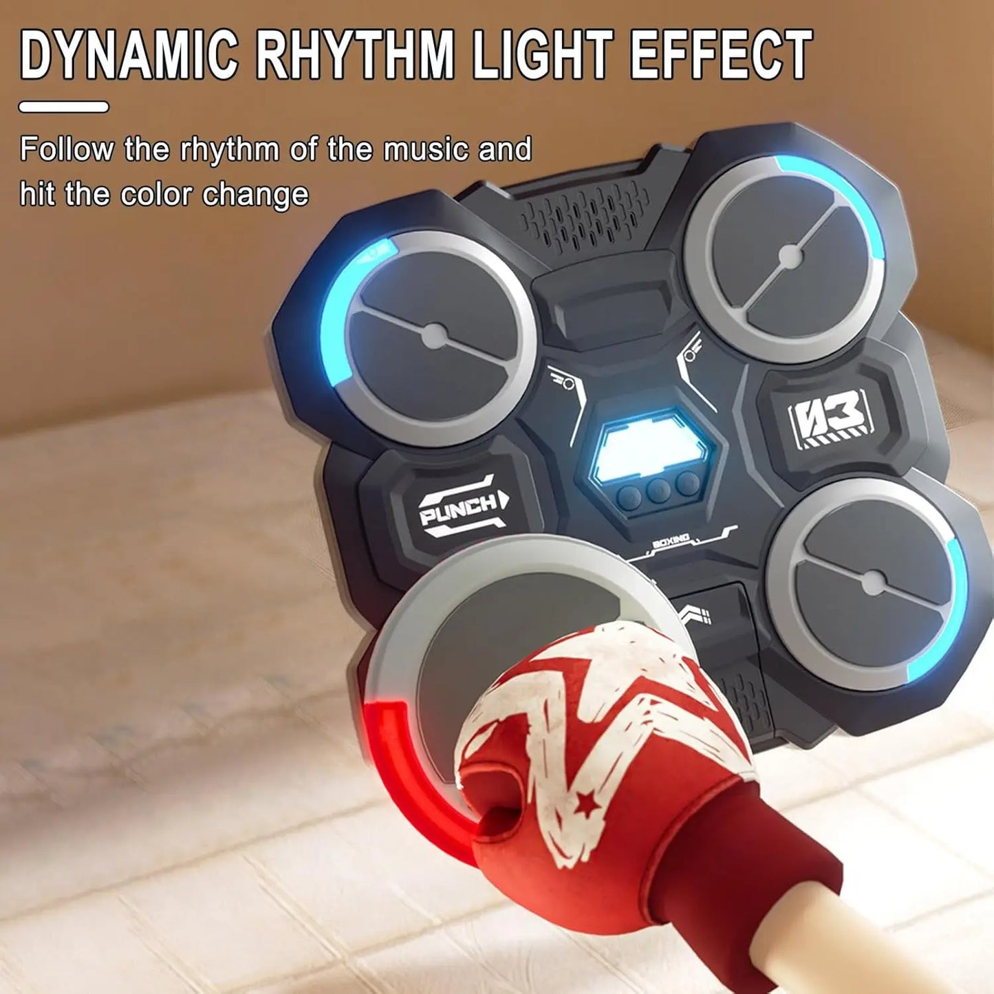 Music Boxing Machine with Music,Bluetooth Music Boxing Machine for Children Wall Mounted,Smart Music Boxing Game